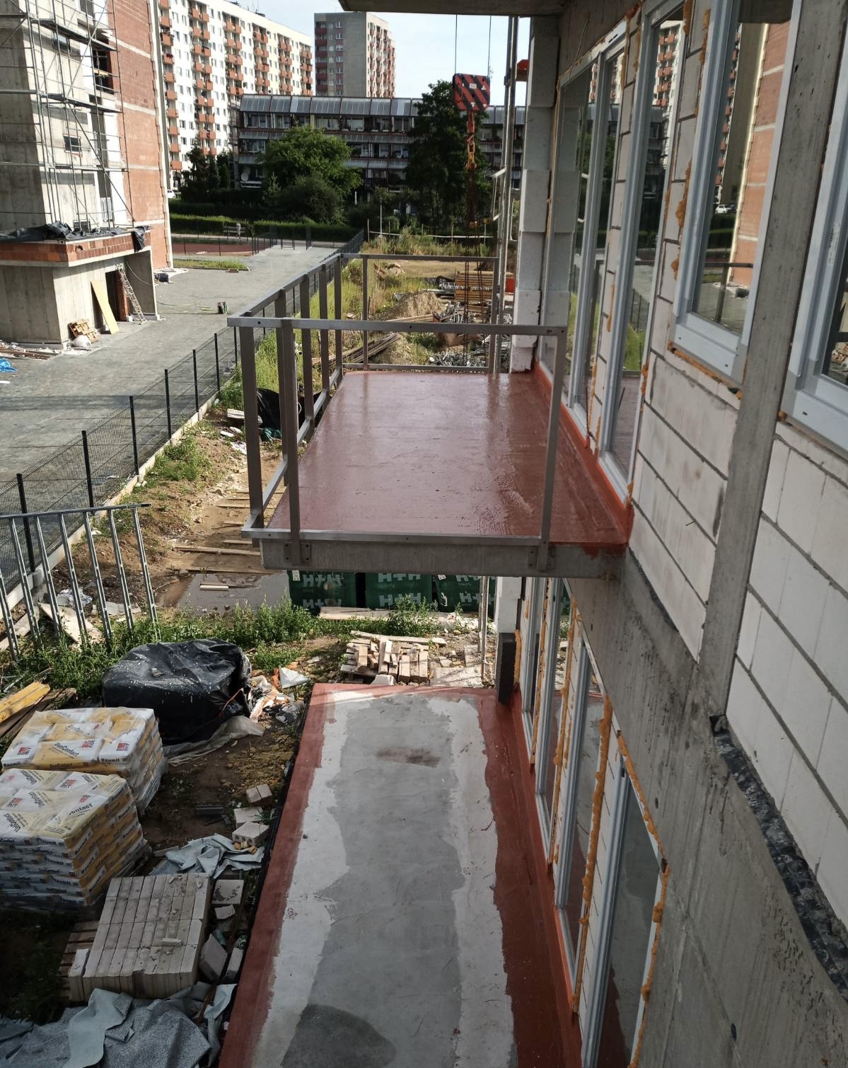 Taras po aplikacji membrany poliuretanowej