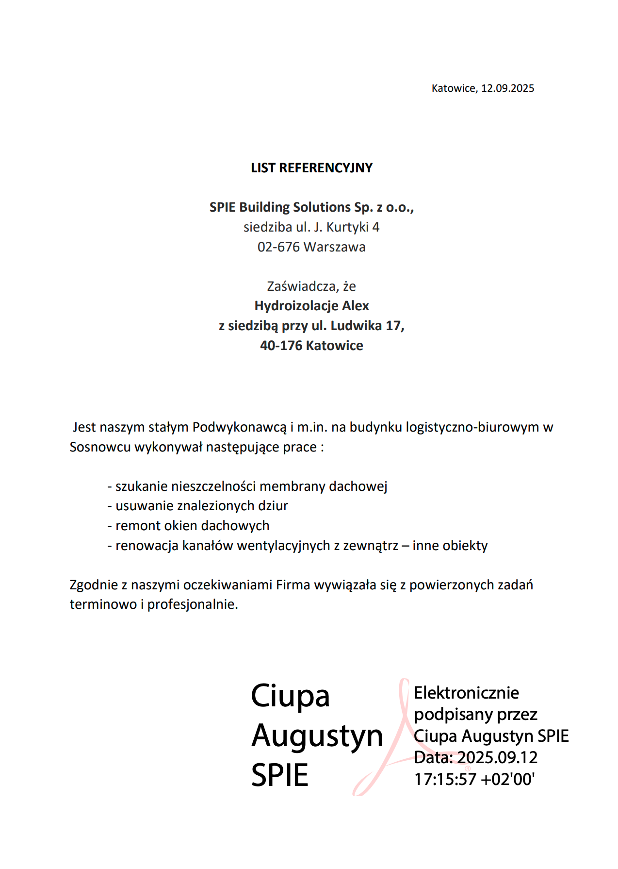 SPIE Building Solutions Sp. z o.o.